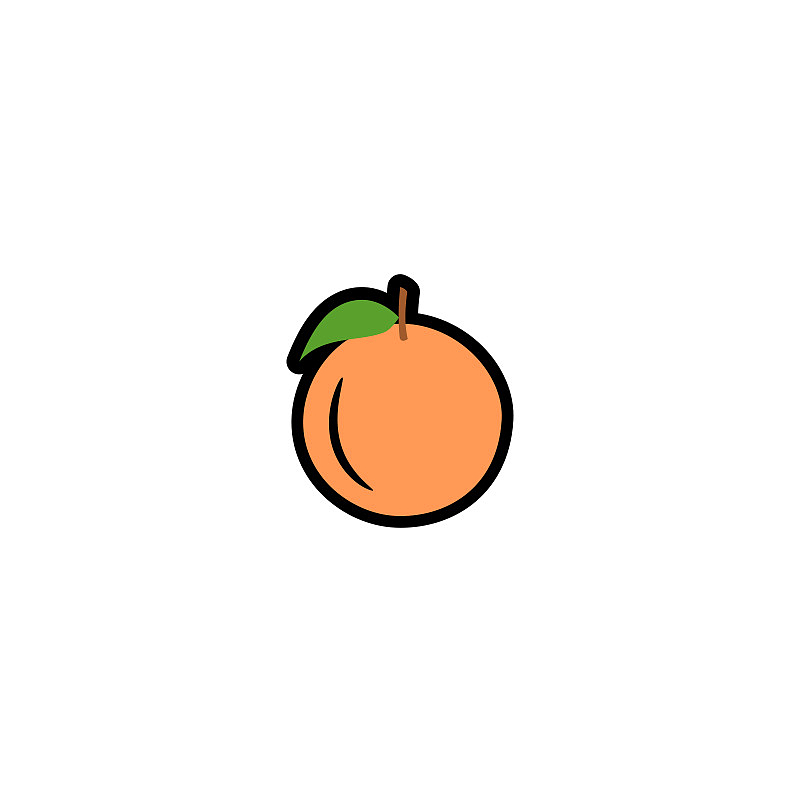手绘卡通水果橘子素材