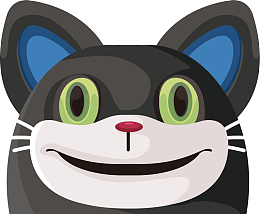 矢量图微笑的猫咪
