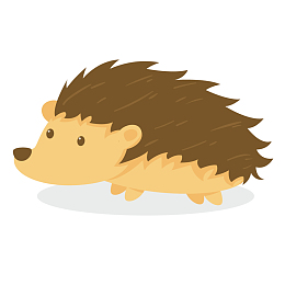 可爱小刺猬矢量卡通