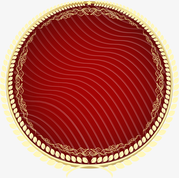 红色简约圆圈曲线