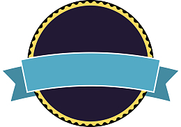 深蓝色简约圆圈标签