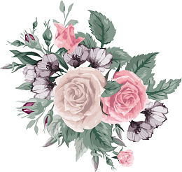 美丽多彩花朵装饰