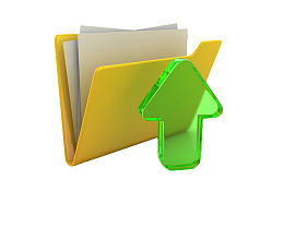 蓝色手绘文件夹