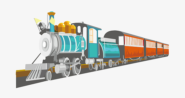 卡通简约装饰卡通火车头装饰