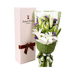 百合花束广告设计