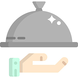 卡通极简餐厅经营周边图标样式食