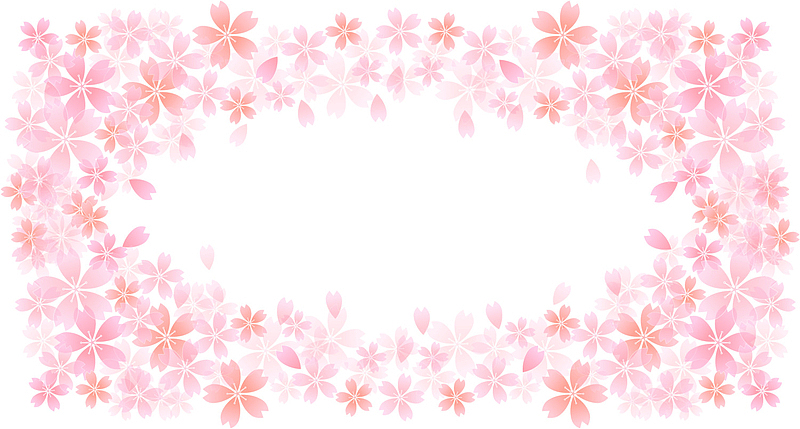 粉色美丽花朵边框