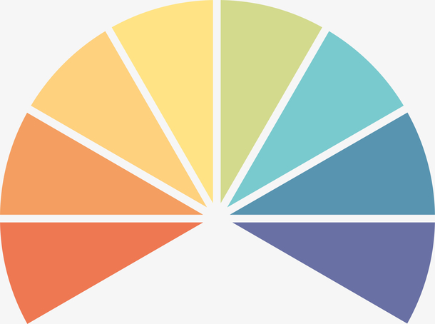 彩色弧形图案素材免费下载_觅元素