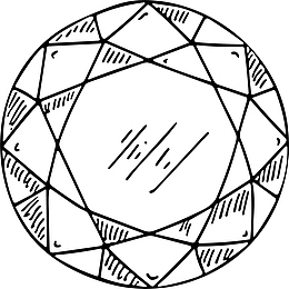 卡通简笔画水晶钻石装饰设计