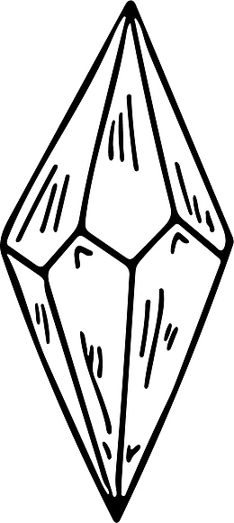 卡通简笔画水晶钻石装饰设计