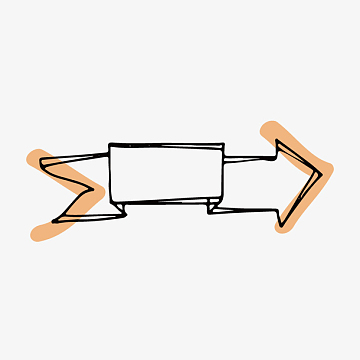 卡通时尚手绘弯曲箭头装饰ppt