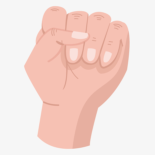 手势动作拳头卡通矢量素材