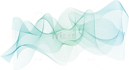 科技感绿色的波纹