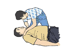 卡通晕倒的人