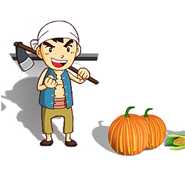 卡通农民人物设计