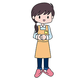 咖啡店工作人员卡通图
