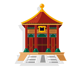 一间红色外墙的建筑