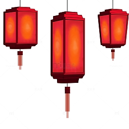 长方形灯笼PNG