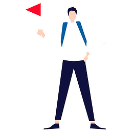 一个手绘的扁平化导游