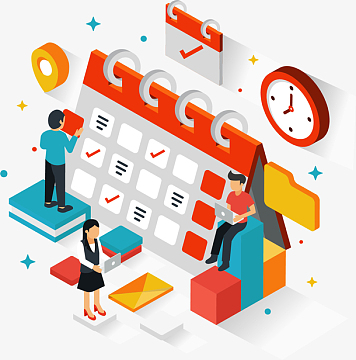 卡通商务小人计划表