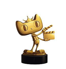 金色可爱天猫装饰