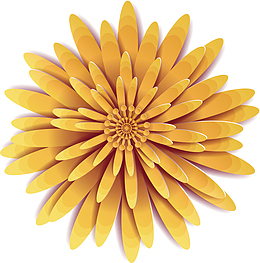 金色菊花矢量装饰素材