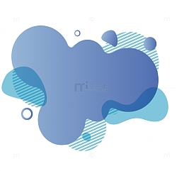 天蓝色流体标题框