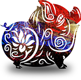 剪纸胖嘟嘟猪