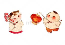 提灯笼的小人儿