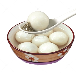 一碗黑芝麻汤圆