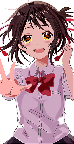 二次元美少女png透明图片