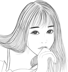 线稿 小娇妻 撒娇 手绘 底稿 美女