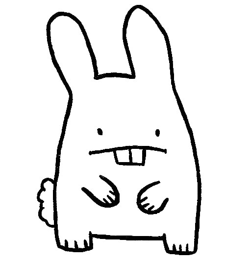 可爱的一只板牙兔