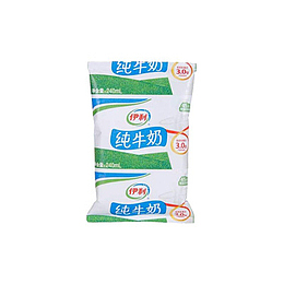 伊利纯牛奶无菌枕袋装