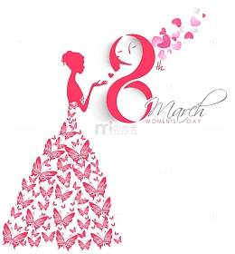 38女神节蝴蝶