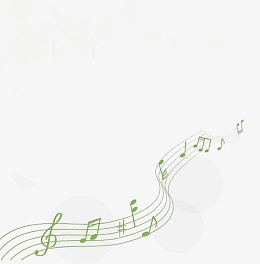 春天绿色音符曲线