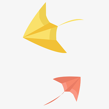 手绘风筝插画图