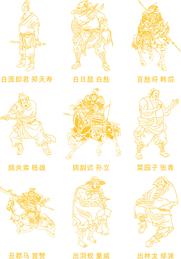 水浒108将郑天寿白胜韩涛杨雄孙立