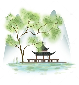 春天踏青树叶