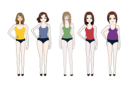 卡通女人身材体型
