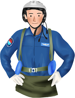 手绘空军飞行员