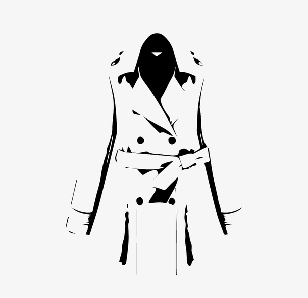 衣服墨色素描漫画风