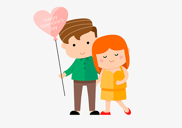 矢量情侣小人图