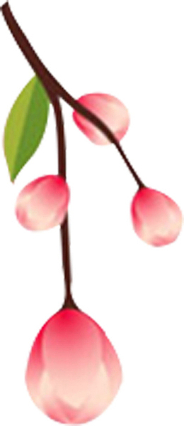 春天桃花盛开元素
