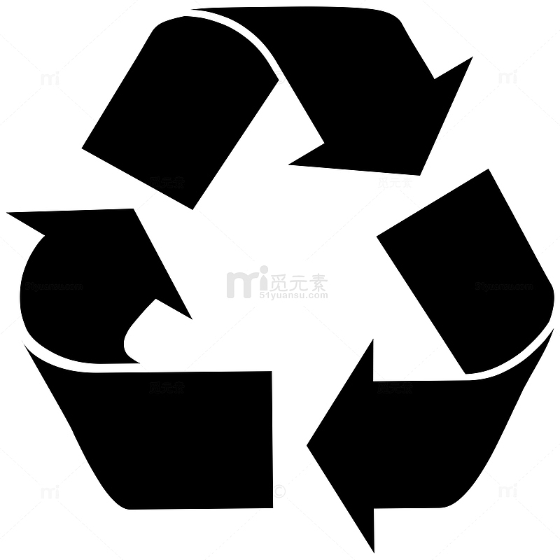 矢量回收循环三箭头图