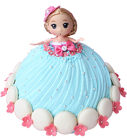 蓝色芭比娃娃（造型蛋糕）