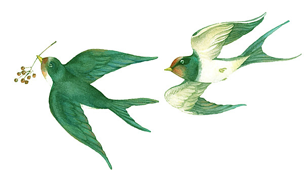 绿色小燕子设计图标
