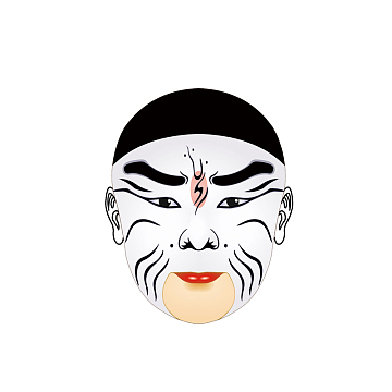 京剧脸谱白脸