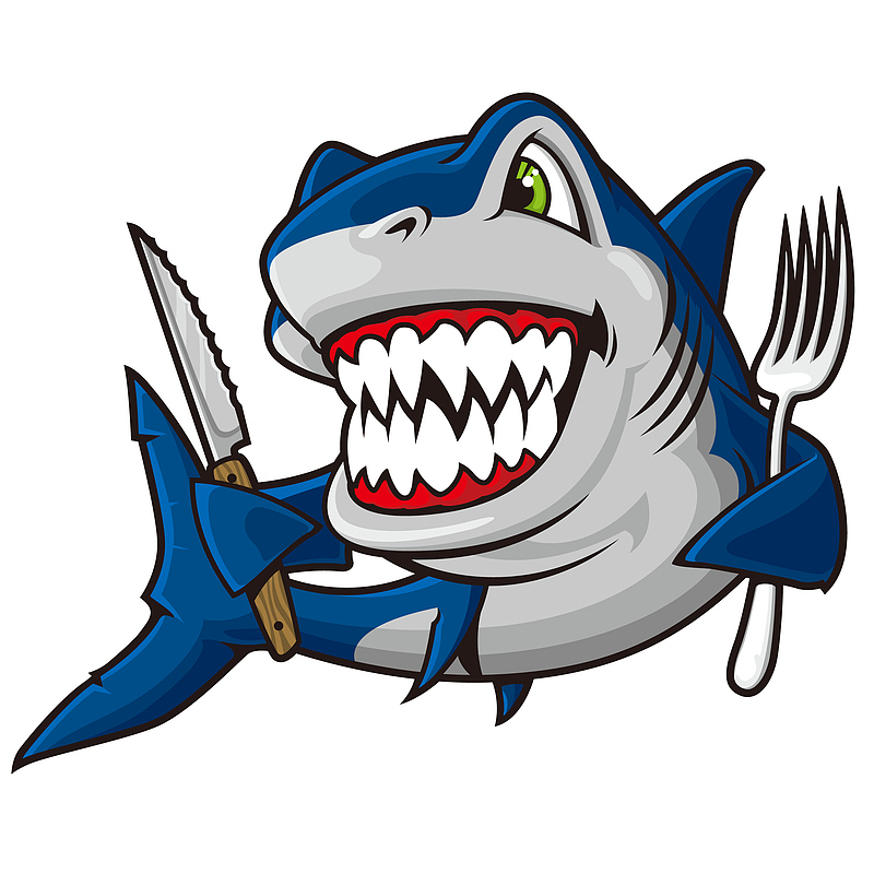 龇牙咧嘴的鲨鱼