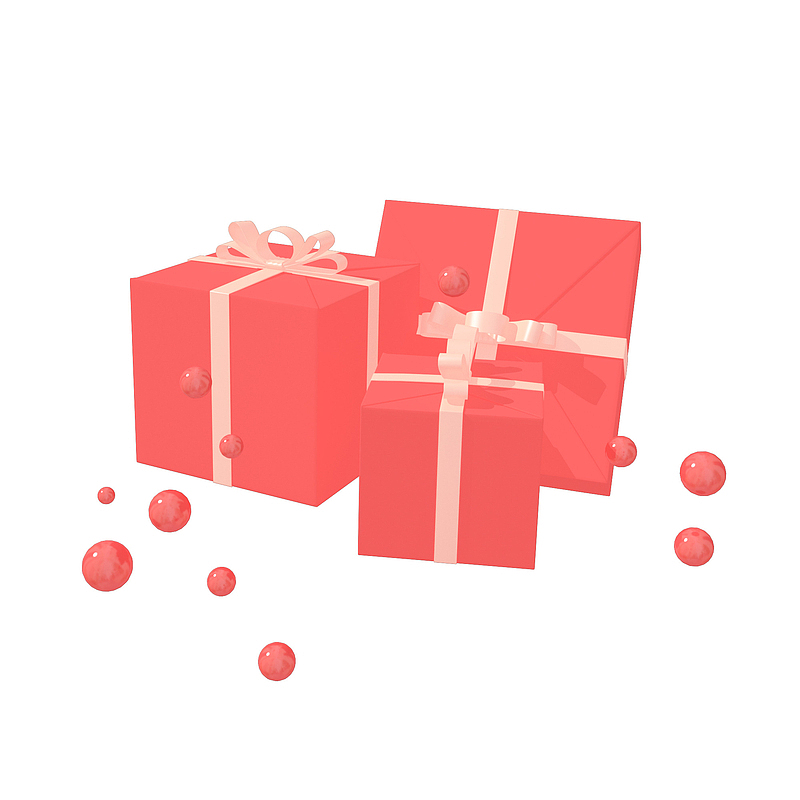 圣诞节粉色礼盒